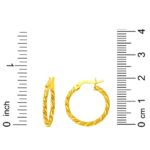 Burgu 2 cm Çaplı 22 Ayar Altın Küpe - Görsel 6