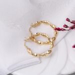 Burgu 3,2 cm Çaplı Halka Altın Küpe - Görsel 4