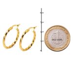 Burgu 2,5 cm. Çaplı 22 Ayar Halka Küpe - Görsel 6