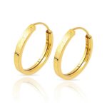 Versage 14 Ayar Altın Küpe 3 cm. Çaplı - Görsel 2