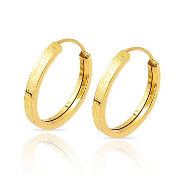 Versage 14 Ayar Altın Küpe 3 cm. Çaplı