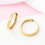 Versage 14 Ayar Altın Küpe 3 cm. Çaplı - Görsel 5