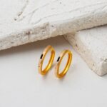 Ajda 14 Ayar Halka Altın Küpe 2 cm. Çaplı - Görsel 3