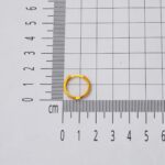 Ajda Orta Boy Halka Altın Küpe 14 Ayar - Görsel 5