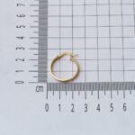14 Ayar 2,5 cm. Çaplı Versage Halka Küpe Altın - Görsel 6