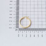 Halka Küpe Versageli 14 Ayar Altın 3,5 cm Çaplı - Görsel 6