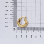 Retro 14 Ayar Halka Altın Küpe 2,5 cm Çaplı - Görsel 5