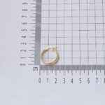 14 Ayar 2,5 cm. Çaplı İkili Halka Küpe Altın - Görsel 6