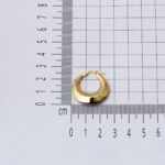 14 Ayar 2,5 cm. Çaplı Hilal Halka Küpe Altın - Görsel 6