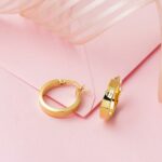 2 cm. Çaplı Kartiyer Halka Küpe 14 Ayar Altın - Görsel 4