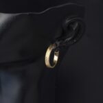2,5 cm. Çaplı Versage Halka Küpe 14 Ayar Altın - Görsel 3