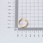 2,5 cm. Çaplı Versage Halka Küpe 14 Ayar Altın - Görsel 6