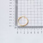14 Ayar 3,5 cm. Çaplı Versage Halka Küpe Altın - Görsel 6