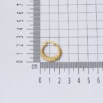 14 Ayar 2,5 cm. Çaplı Desenli Halka Altın Küpe - Görsel 6
