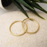 Altın Halka Küpe 14 Ayar 2,5 cm. Çaplı - Görsel 4