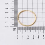 Altın Halka Küpe 14 Ayar 3,5 cm. Çaplı - Görsel 6