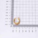 2 cm Çaplı 14 Ayar Halka Altın Küpe - Görsel 6