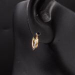 1,5 cm Çaplı 14 Ayar Halka Altın Küpe - Görsel 3
