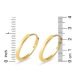 2,5 cm Çaplı 14 Ayar Altın Halka Küpe - Görsel 5