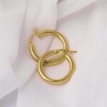 İzmir Halka Altın Küpe (2.5 cm Çaplı) - Görsel 4