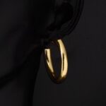 İzmir Halka Altın Küpe (2.5 cm Çaplı) - Görsel 3