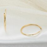 3,5 Cm. Çaplı Klasik Altın Halka Küpe - Görsel 6