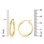 2,5 Cm. Çaplı Köşeli Halka Altın Küpe - Görsel 4