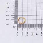 Kırmızı Sırataşlı 14 Ayar Altın Halka Küpe - Görsel 6