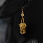 14 Ayar Sallantılı Hint İşi Altın Küpe - Görsel 3