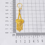 14 Ayar Sarı Altın Hint İşi Küpe - Görsel 6