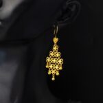 Sonsuzluklu Yıldızlı 22 Ayar Altın Hint Küpe - Görsel 3