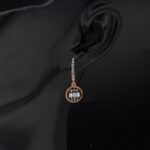 Baget Taşlı Rose Altın Küpe - Görsel 3