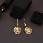 Lotus Çiçeği 14 Ayar Altın Küpe - Görsel 5