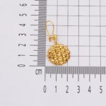 14 Ayar Altın Yaşam Çiçeği Sallantılı Küpe - Görsel 6