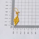 14 Ayar Baklava Desenli Sallantılı Altın Küpe - Görsel 6