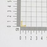 Taşlı L Harfi Minimal 14 Ayar Altın Küpe - Görsel 6