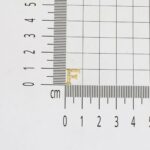 14 Ayar Taşlı F Harfi Minimal Altın Küpe - Görsel 6