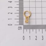 V Harfi Halka Altın Küpe 14 Ayar - Görsel 6