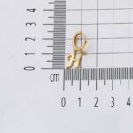 H Harfi 14 Ayar Halka Altın Küpe - Görsel 6