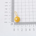 22 Ayar Tek Taşlı Altın Gül Küpe - Görsel 6