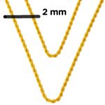 120 cm. 14 Ayar Altın Burma Zincir - Görsel 5