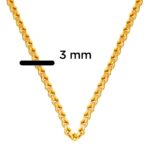 14 Ayar Altın Güverse Zincir - 50 cm - Görsel 5