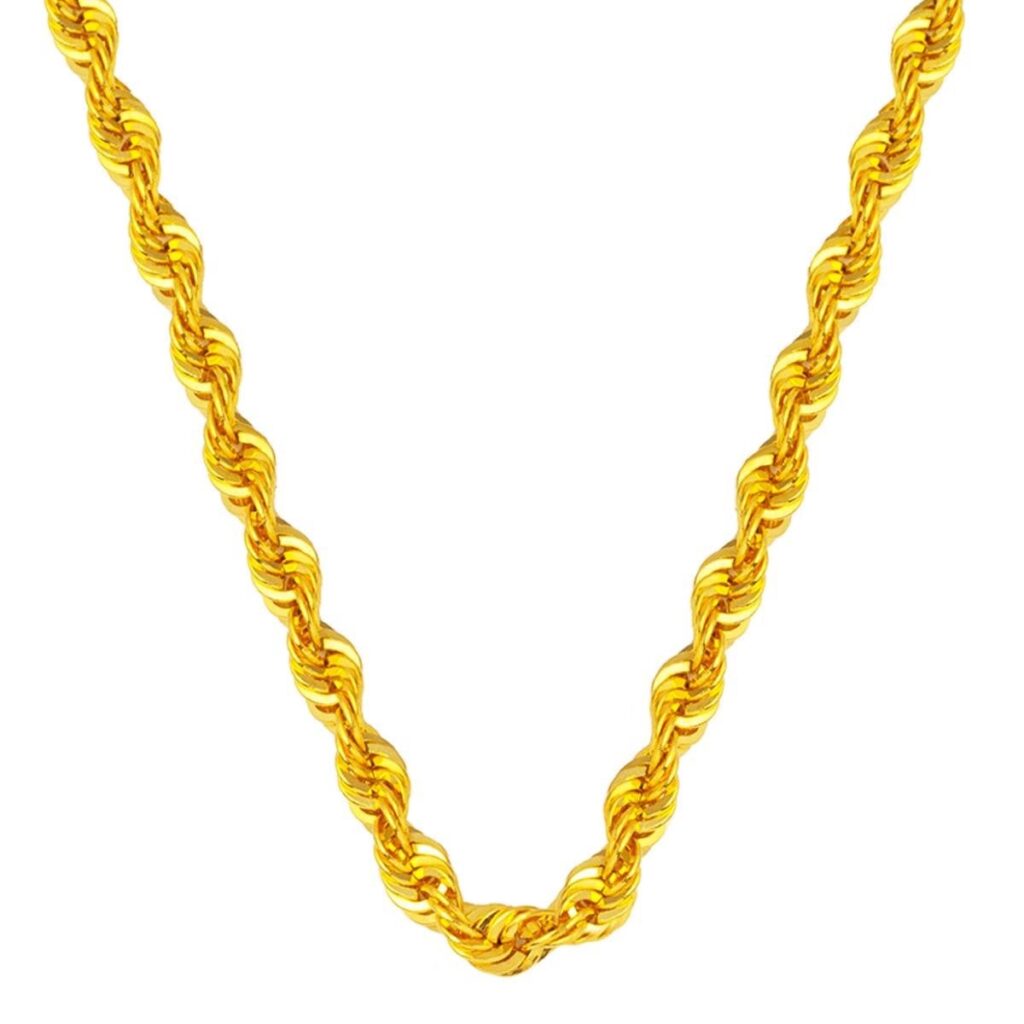 14 Ayar Altın Parlak Burma Zincir 60 cm