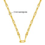 14 Ayar Altın Sonsuzluk Zincir - 45cm - Görsel 6