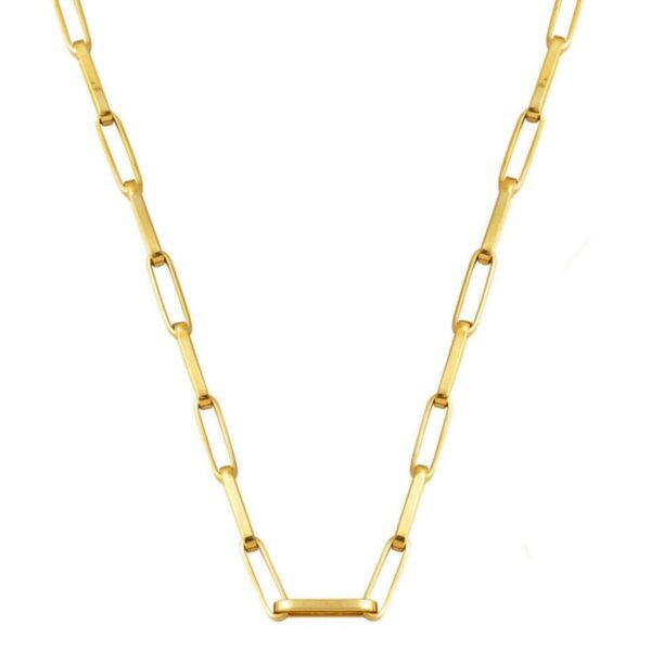 14 Ayar Ataç Altın Zincir Kolye (4 mm Enli) 60 cm.