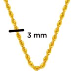 14 Ayar Aynalı Burma Zincir 50 cm - Görsel 6