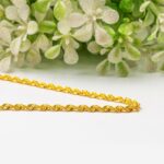 14 Ayar Aynalı Burma Zincir 50 cm - Görsel 3