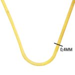 22 Ayar Altın 45 cm. Ezme Zincir Kolye 4mm Enli - Görsel 5