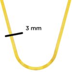 3 mm Enli 22 Ayar Altın Ezme Zincir - Görsel 7