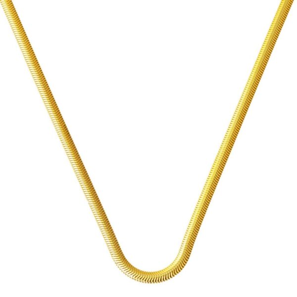 3mm. Balık Sırtı 14 Ayar Altın Zincir Kolye 60cm.